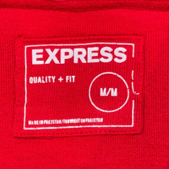 Express Men’s Red Hoodie Size M - Picture 2 of 4